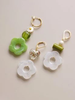 Gabi The Label Mod Flower & Pearl Earrings *18K Gold-plated