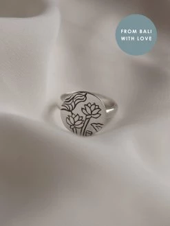 Gabi The Label 3 LOTUSES Pendant Ring // GABI EXCLUSIVE