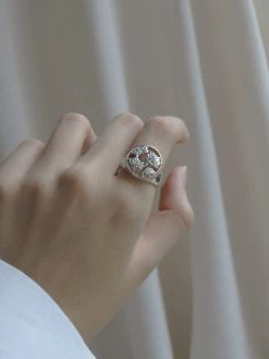 Gabi The Label 3 LOTUSES Signet Ring // GABI EXCLUSIVE