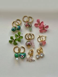 Gabi The Label EARRINGS Matte Flower Earstuds - Cherry Blossom