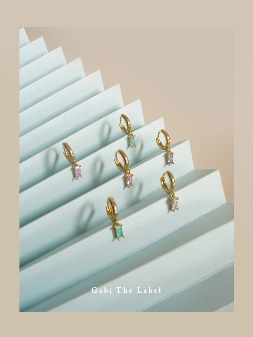 Gabi The Label REVERIE Huggies - Pink Crush *18K Gold-plated EARRINGS