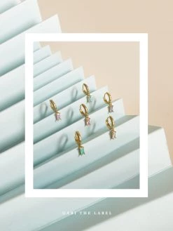 Gabi The Label REVERIE Huggies - Clear *18K Gold-plated EARRINGS