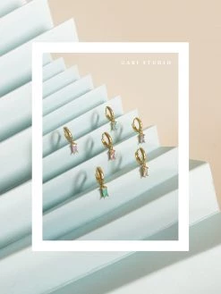 Gabi The Label REVERIE Huggies - Mint Crush *18K Gold-plated EARRINGS