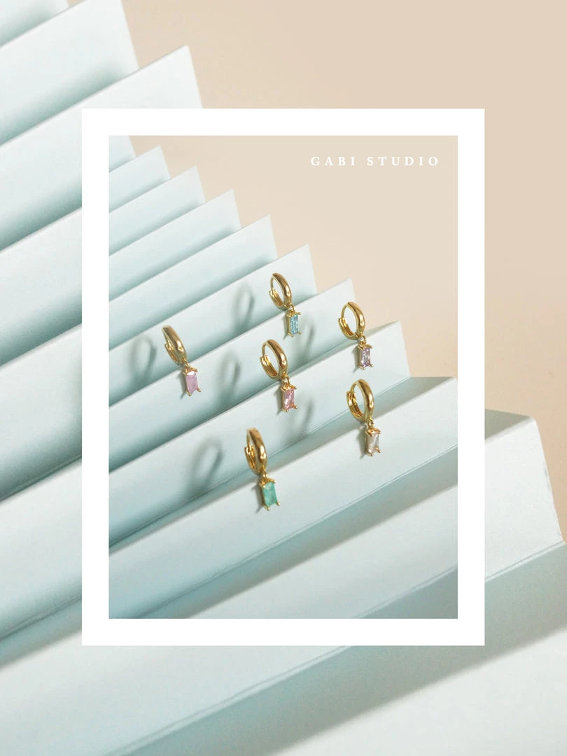 Gabi The Label REVERIE Huggies - Mint Crush *18K Gold-plated EARRINGS