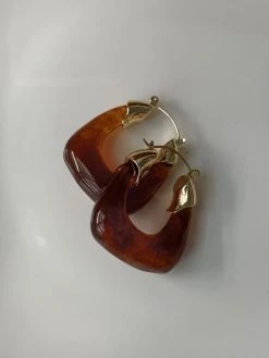Gabi The Label Chunky Vintage Hoops - Brown EARRINGS