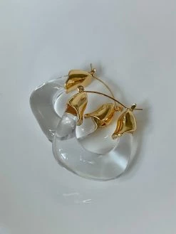 Gabi The Label Chunky Vintage Hoops - Clear