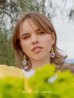 Gabi The Label Mod Flower & Pearl Earrings *18K Gold-plated