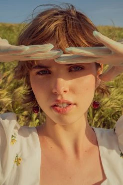 Gabi The Label Petit Cherié (Cherry) Earrings *Gold-plated Stems