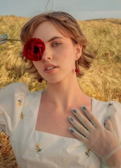 Gabi The Label Petit Cherié (Cherry) Earrings *Gold-plated Stems