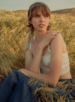 Gabi The Label MIKA Floral Cherry Earrings - Red *Gold-plated Stems