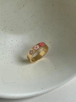 Gabi The Label Enamel Flowers Ring