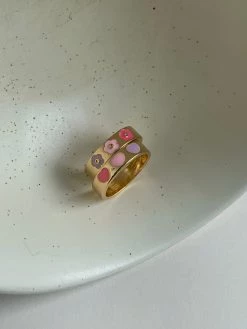 Gabi The Label Enamel Flowers Ring
