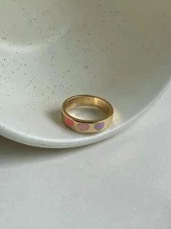 Gabi The Label Enamel Hearts Ring