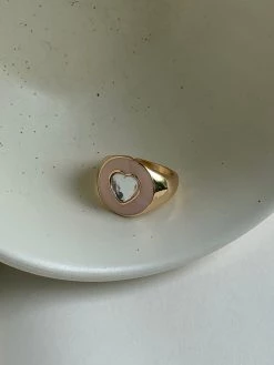 Gabi The Label Heart Gem Chunky Ring