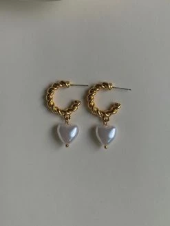 Gabi The Label EARRINGS Baroque Heart Hoops