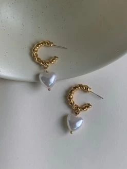 Gabi The Label EARRINGS Baroque Heart Hoops