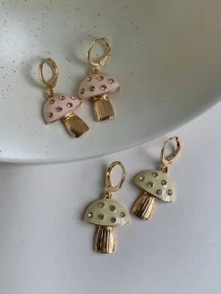 Gabi The Label Mushroom Huggies - Pink EARRINGS