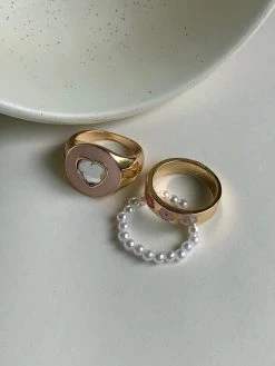 Gabi The Label Heart Gem Chunky Ring