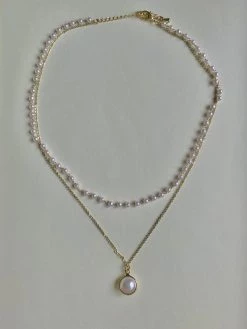 Gabi The Label Pearl Layered Necklace