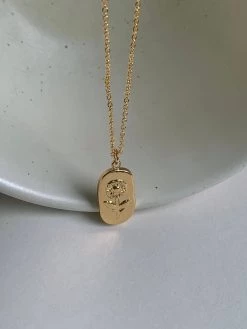 Gabi The Label A Stalk Of Flower Pendant Necklace