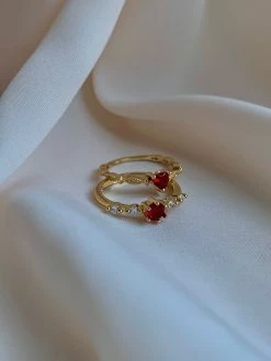 Gabi The Label Ruby Heart Gemstone Ring