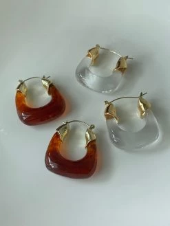 Gabi The Label Chunky Vintage Hoops - Brown EARRINGS