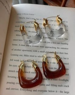 Gabi The Label Chunky Vintage Hoops - Clear