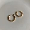 Gabi The Label EARRINGS Gold Beaded Hoops