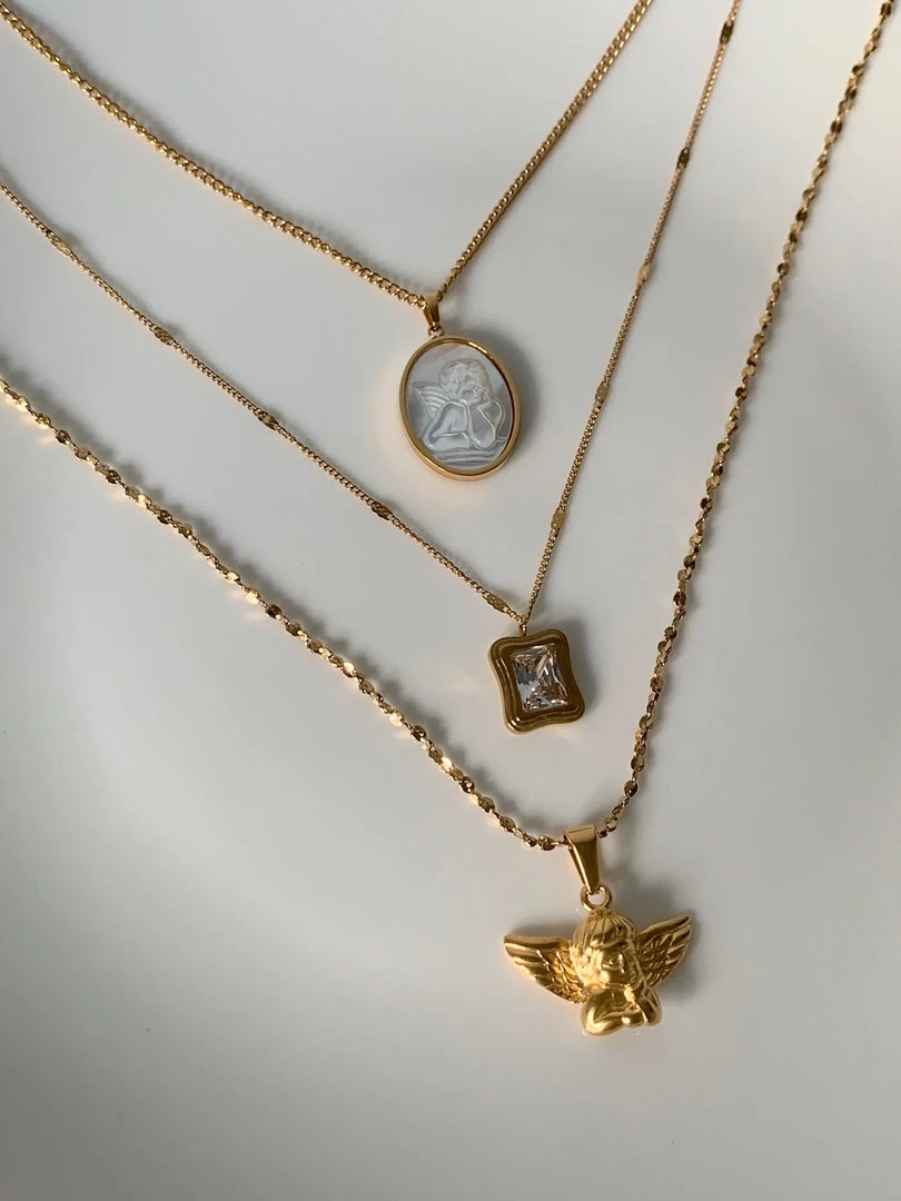 Gabi The Label Cupid Shell Stainless Steel Necklace