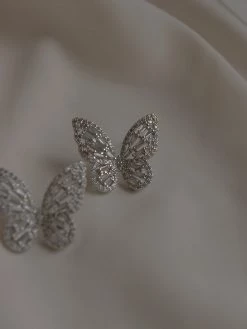 Gabi The Label OAHU Butterfly Earrings - Silver *Platinum-plated S925 Earposts