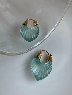 Gabi The Label Sculptural Hoops - Aqua EARRINGS