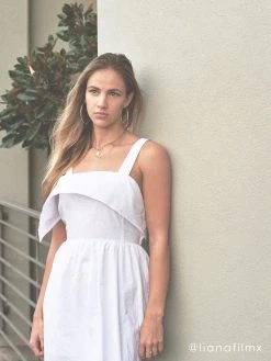 Gabi The Label Poppy Ribbon Dress - White