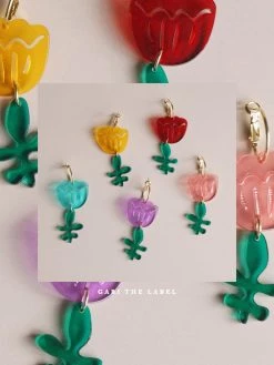 Gabi The Label EARRINGS Tulip Dangles - Violet Purple