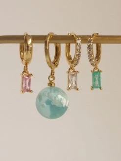 Gabi The Label REVERIE Huggies - Clear *18K Gold-plated EARRINGS