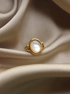 Gabi The Label The All-seeing Ring - Shell *18k Gold-plated