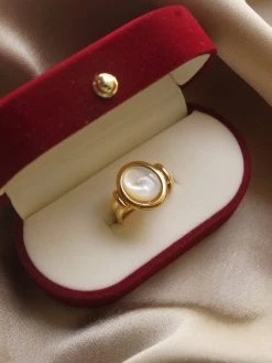 Gabi The Label The All-seeing Ring - Shell *18k Gold-plated