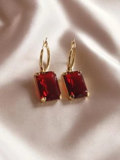 Gabi The Label ANASTASIA Earrings - Ruby Red *Gold-plated