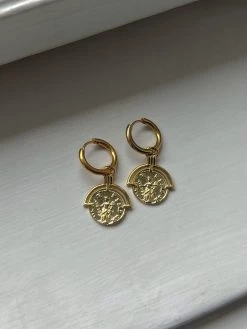 Gabi The Label Ancient Civilisation Coin Hoops EARRINGS
