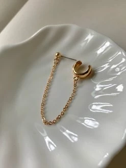 Gabi The Label Ear Cuff With Ball Earstud - Gold EARRINGS