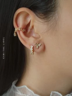 Gabi The Label EARRINGS HALCYON Huggies *Gold-plated