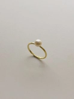 Gabi The Label Pearl Ring - Medium Pearl *14k Gold-plated S925