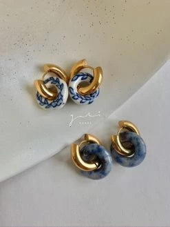 Gabi The Label Donut Hoops - Blue Stone EARRINGS