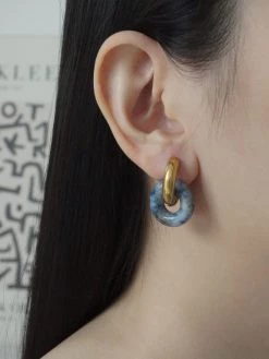 Gabi The Label Donut Hoops - Blue Stone EARRINGS
