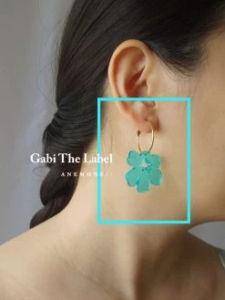 Gabi The Label Anemone Earrings - Aqua Blue