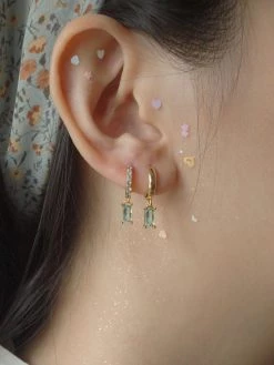 Gabi The Label DREAM Huggies - Aqua *18K Gold-plated EARRINGS