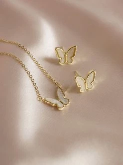 Gabi The Label BLUEBELL Butterfly Earstuds *Gold-plated S925 Earposts EARRINGS