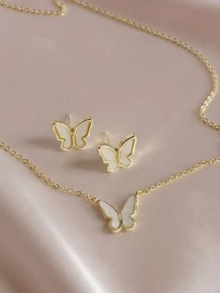 Gabi The Label [ Butterflies ] BLUEBELL Necklace *Gold-plated