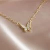 Gabi The Label [ Butterflies ] BLUEBELL Necklace *Gold-plated