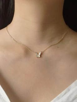 Gabi The Label [ Butterflies ] BLUEBELL Necklace *Gold-plated