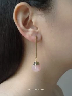 Gabi The Label Stone Earrings - Blush Pink *18K Gold-plated
